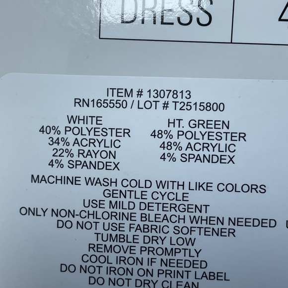 32 Degrees Women's XL Long Sleeve Scoop Neck White/Green e0712 - Picture 5 of 5